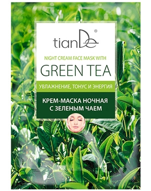 Нощна крем-маска със зелен чай