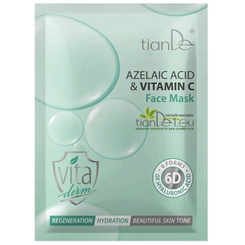 Маска за лице с азелаинова киселина и витамин C, 1 бр.